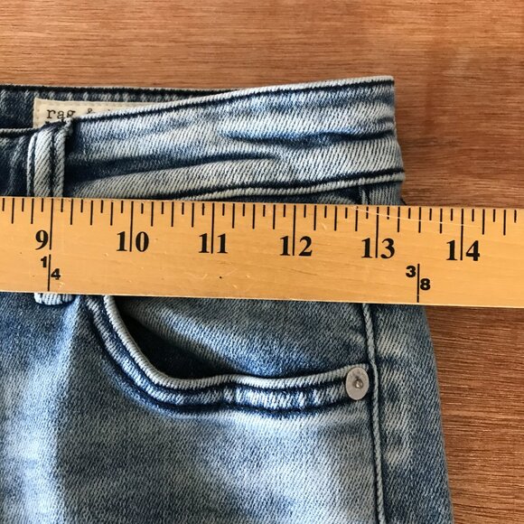 Rag & Bone Nina Skinny Jeans Women 26 Blue Mid Rise Medium Wash Stretch 18194 - Picture 8 of 14